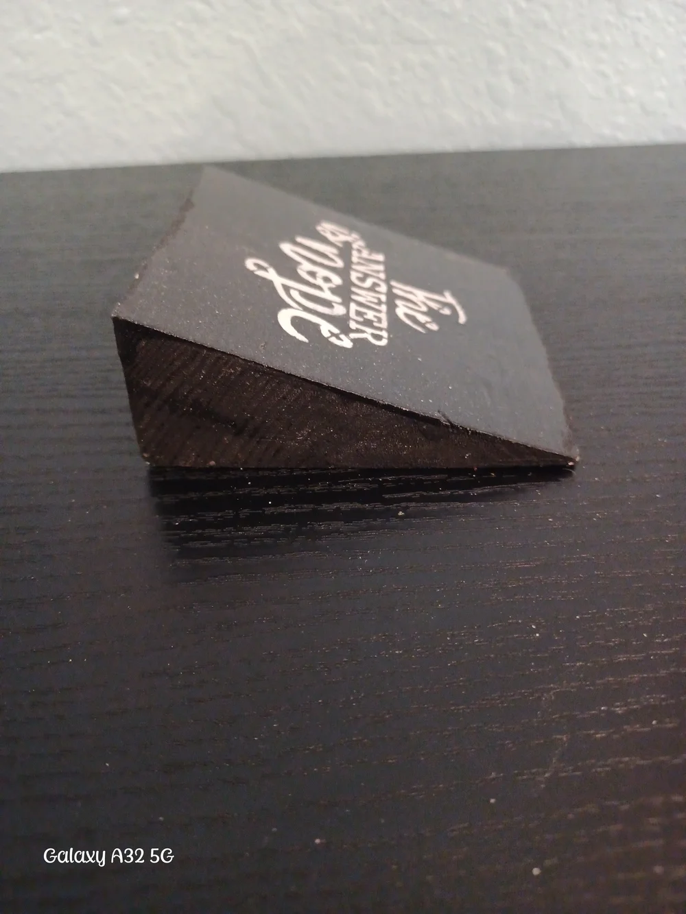 Black Wood Door Wedge 